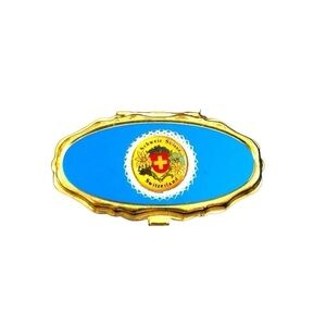 Switzerland 1980s Vintage - Metal and Plastic Pill Box